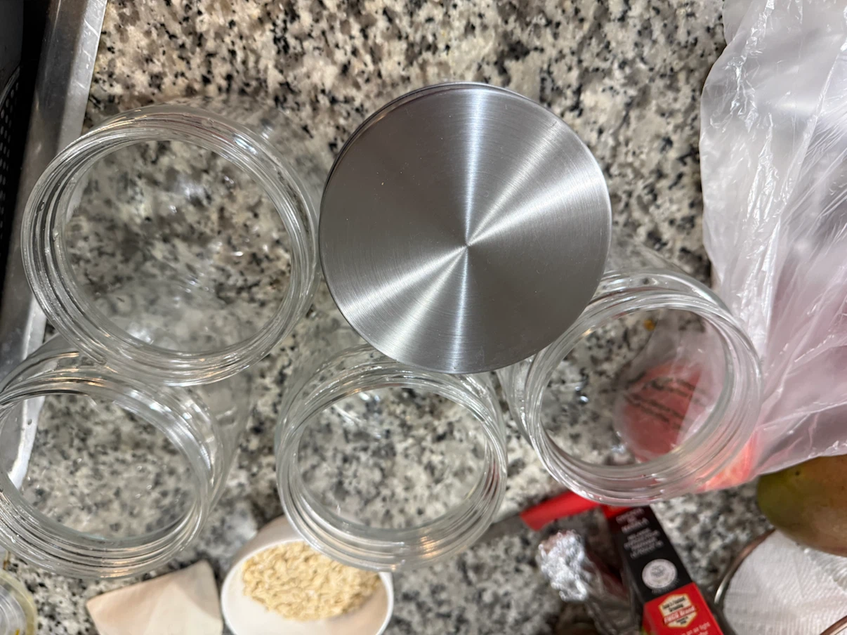 Set of 6 Glass Storage Jars with Metal Lids - photo 3