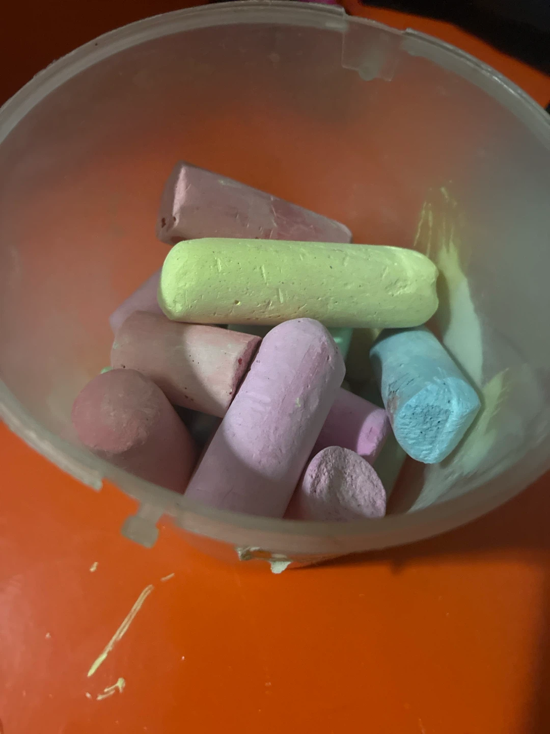 Assorted Colorful Sidewalk Chalk Pieces
