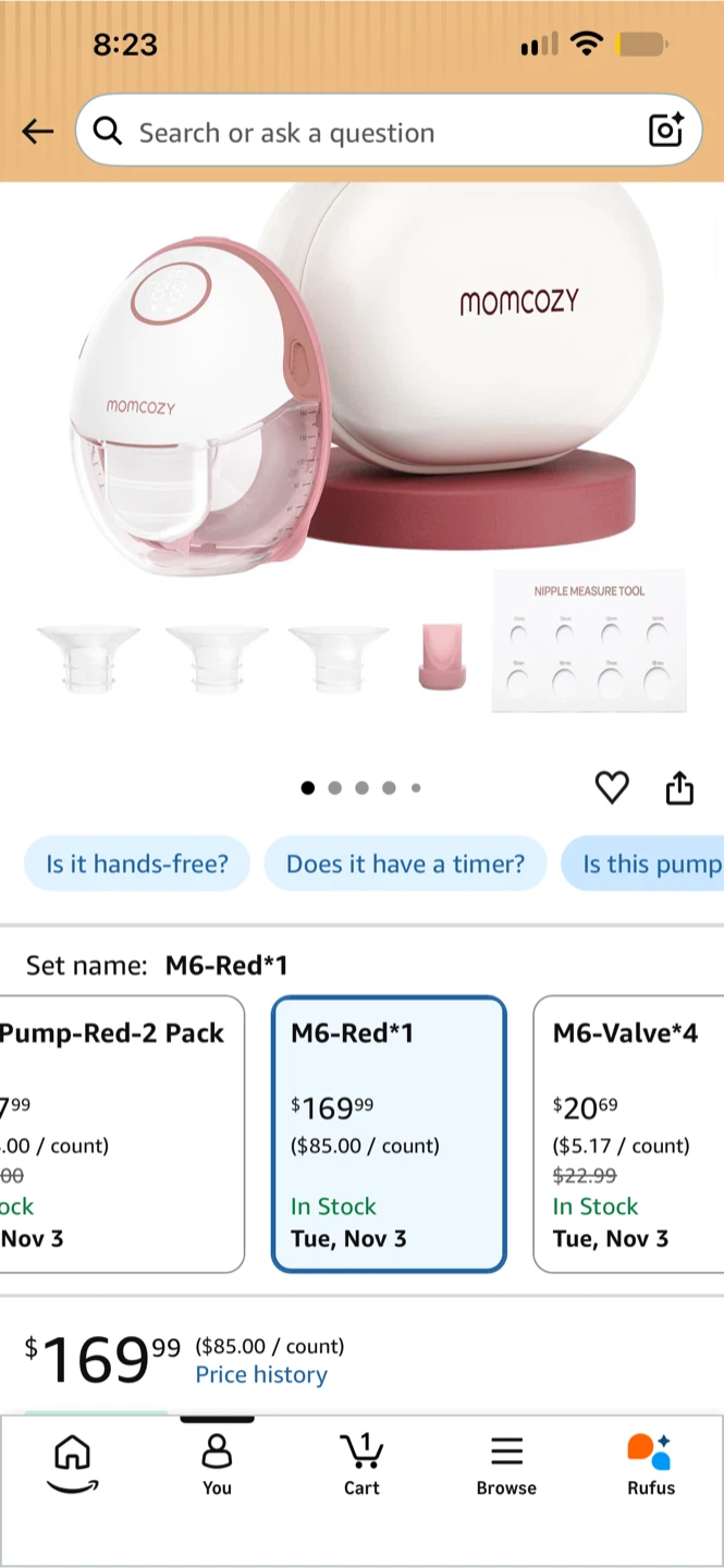 Momcozy M6 Hands-Free Wearable Breast Pump - photo 2
