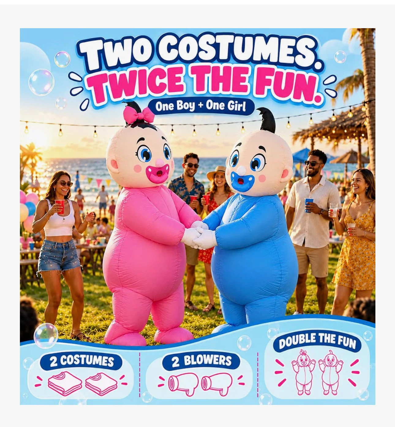 2 Pack Inflatable Giant Costumes HALLOWEEN same day available - photo 3