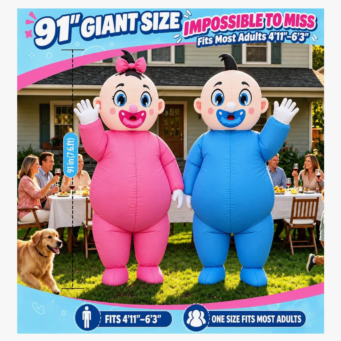 2 Pack Inflatable Giant Costumes HALLOWEEN same day available - photo 4
