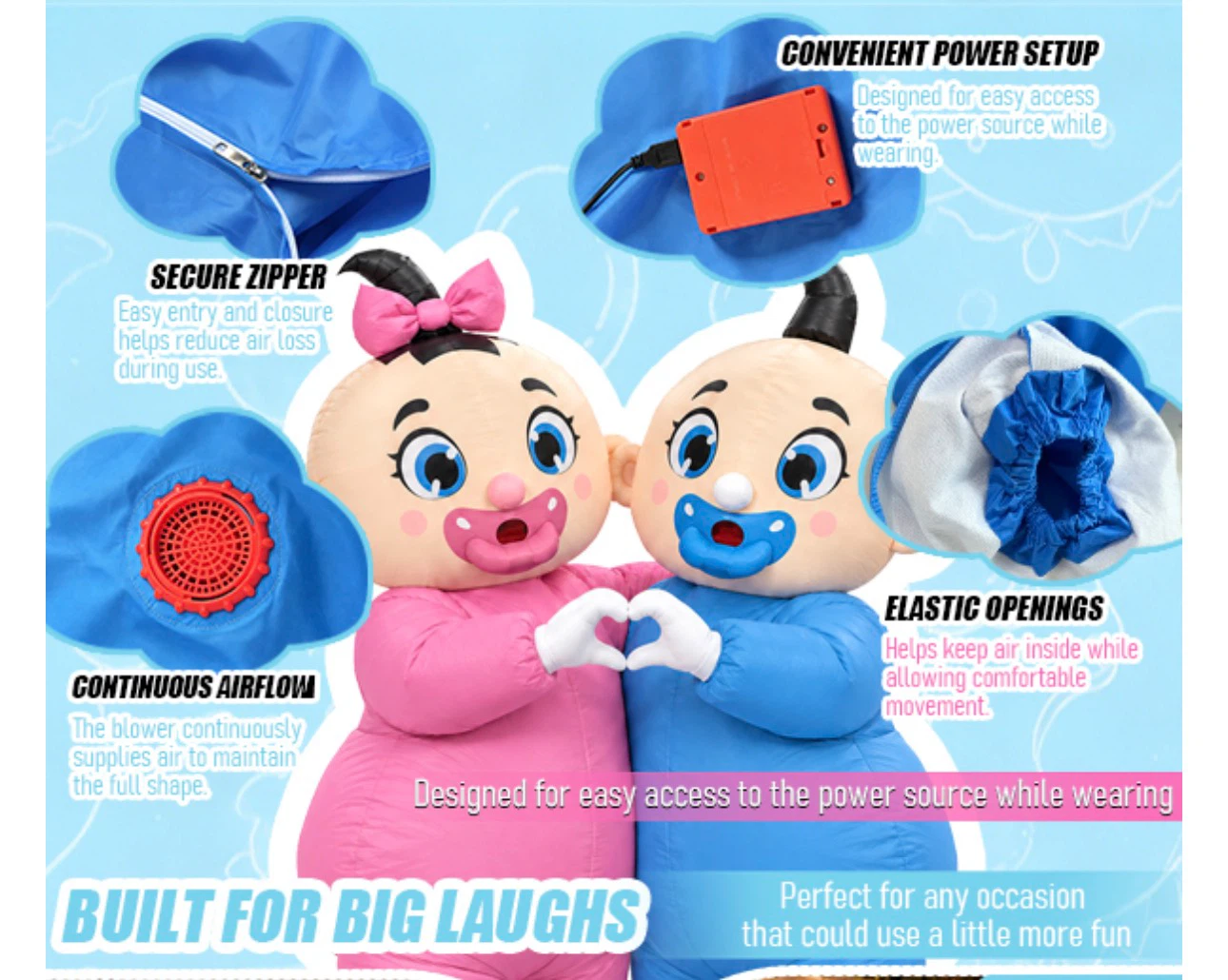 2 Pack Inflatable Giant Costumes HALLOWEEN same day available - photo 5