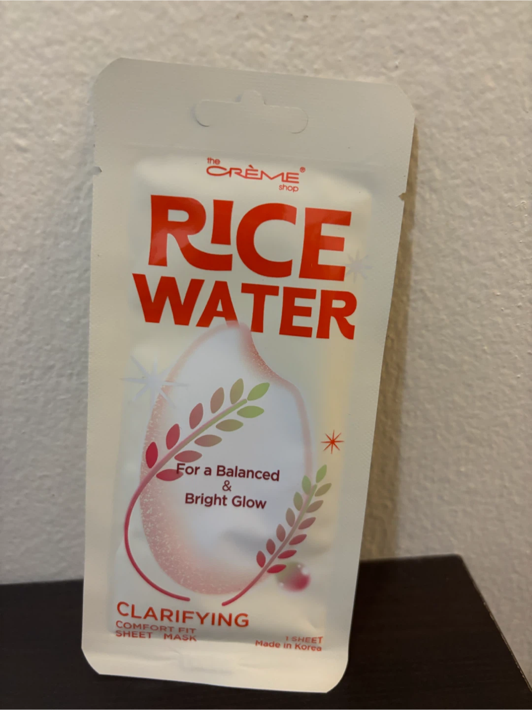 NEW-The Crème Shop Rice Water Clarifying Sheet Mask