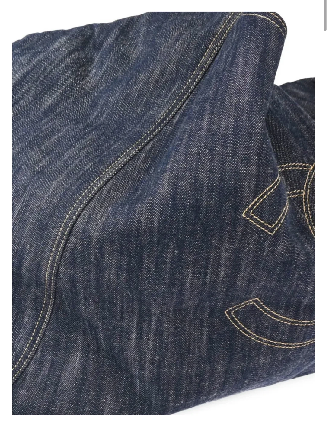 New Chanel Denim Chain Tote Bag - photo 2