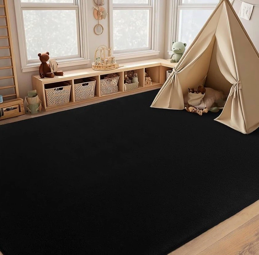 Black Area Rug with Non-Slip Backing 6”x9” - photo 3