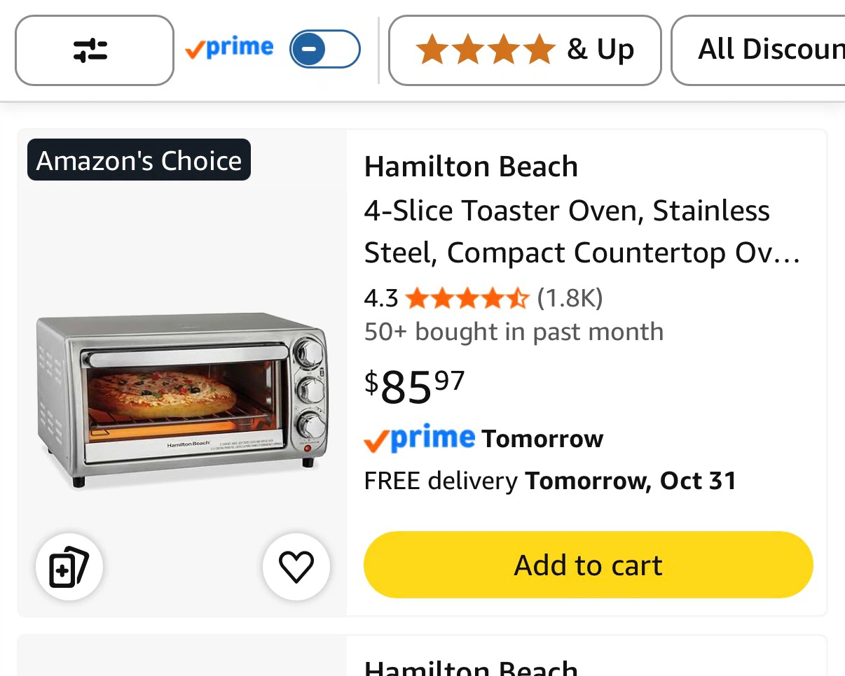 Brand new Hamilton Beach 4-Slice Toaster Oven - photo 2