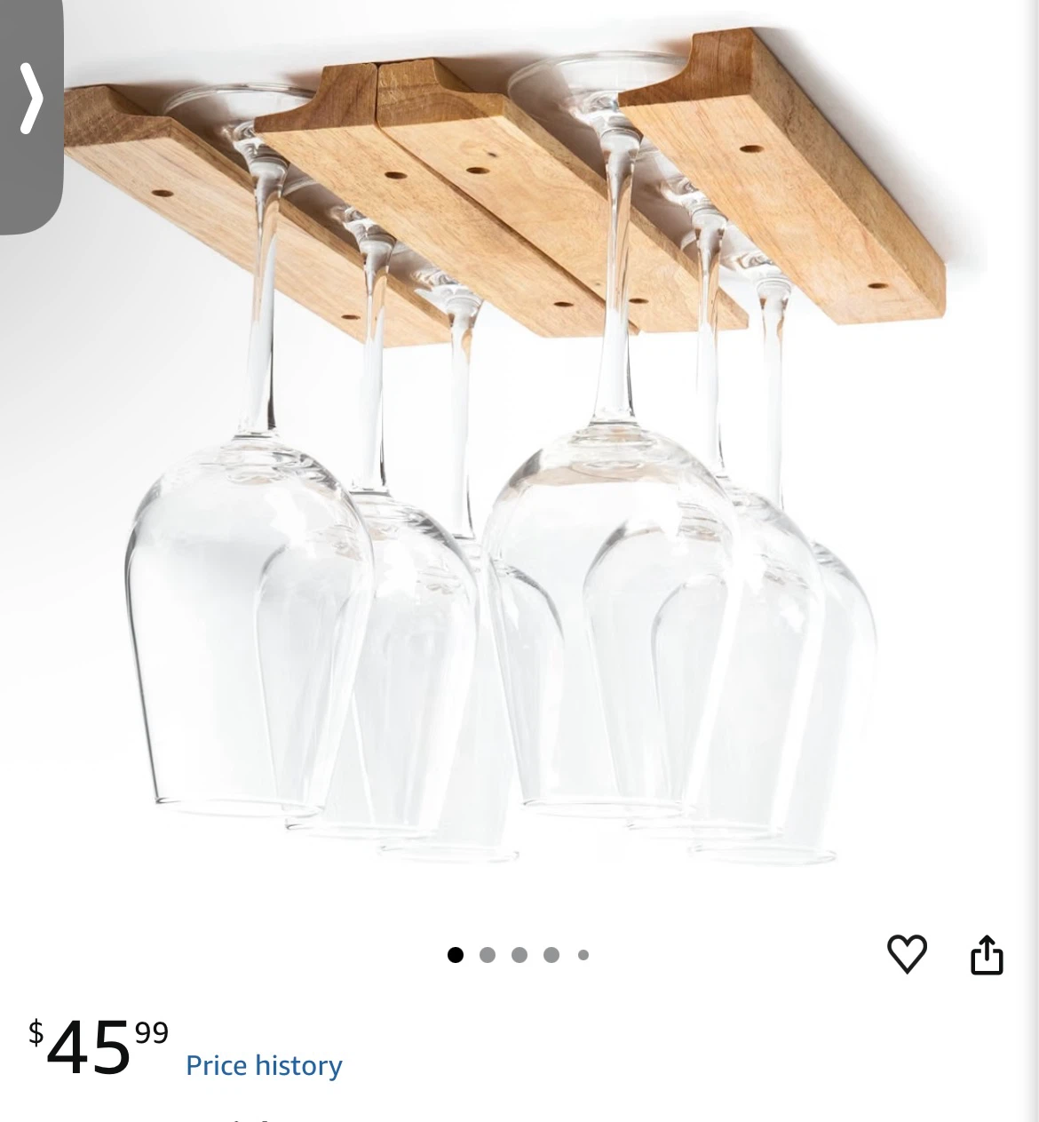Fox Run Under Cabinet Wine Glass Rack