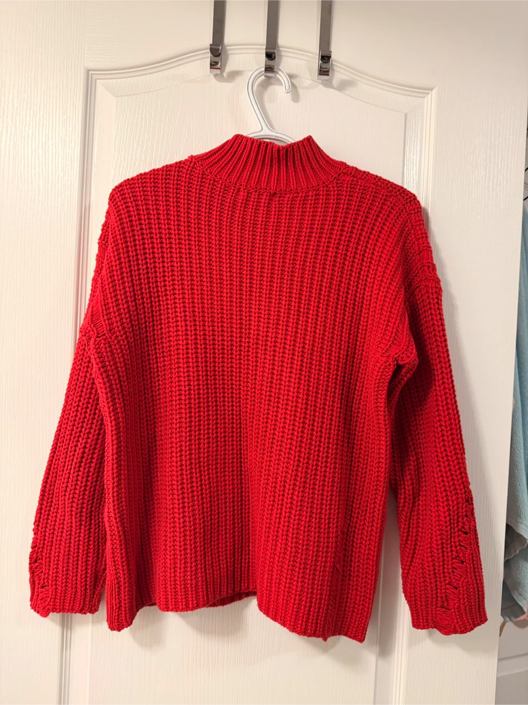 Revolve Lovers & Friends Red Chunky Knit Mock Neck Sweater - photo 4
