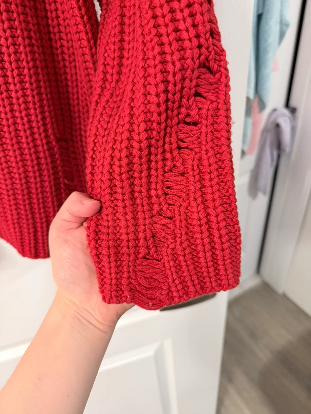Revolve Lovers & Friends Red Chunky Knit Mock Neck Sweater - photo 5