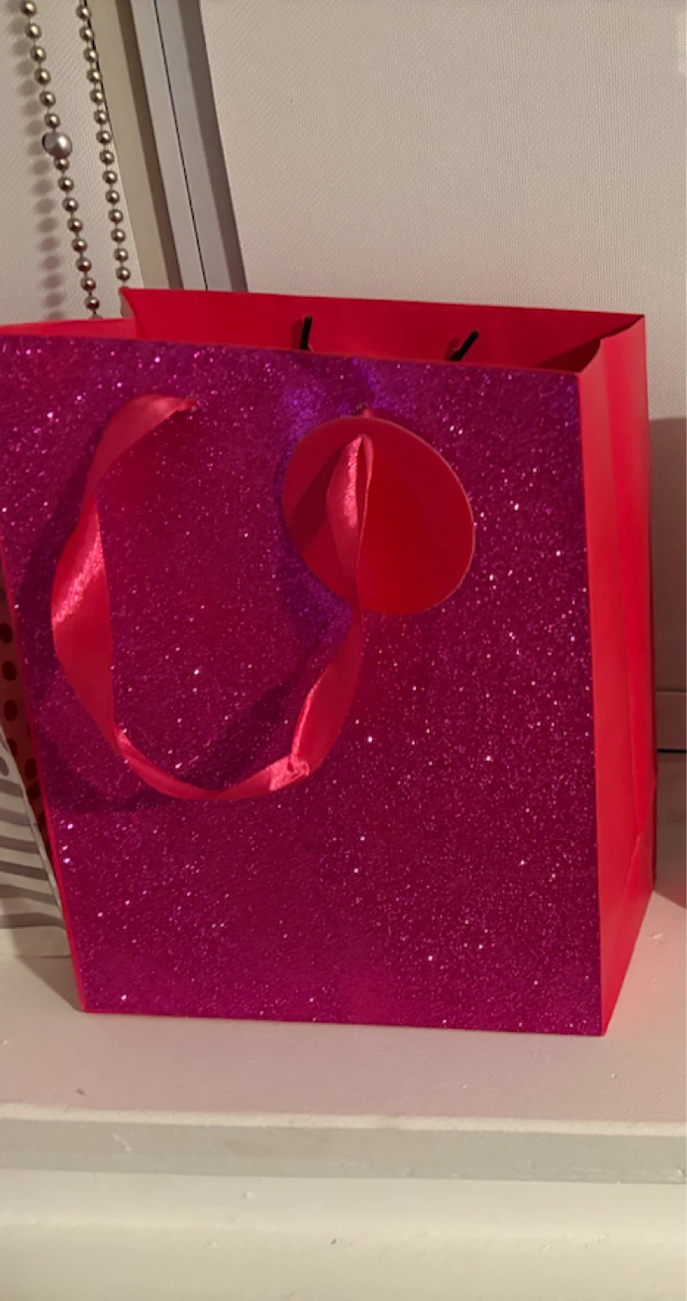 Pink Glitter Gift Bag