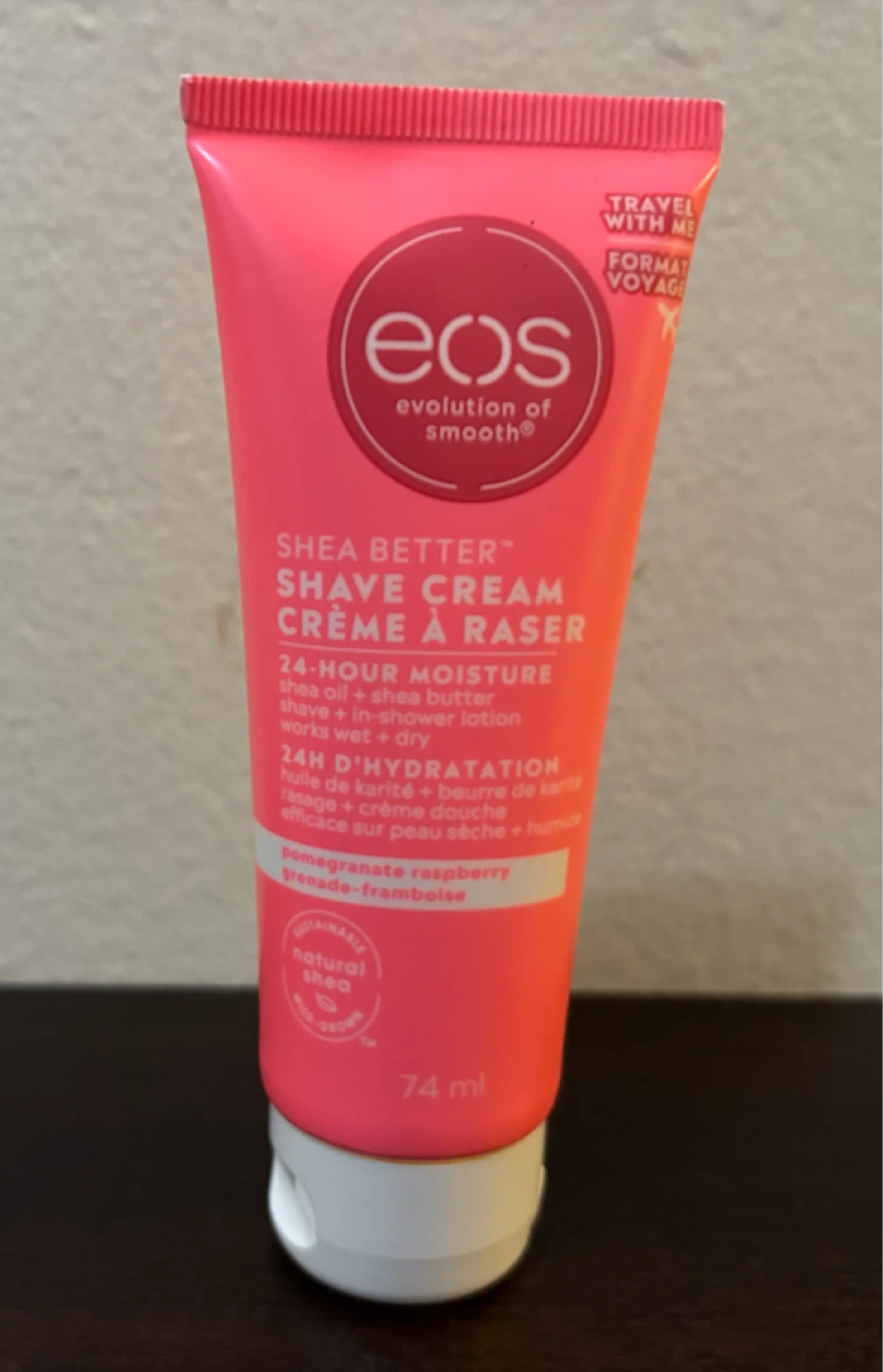 NEW-eos Shea Better Shave Cream Pomegranate Raspberry 74ml