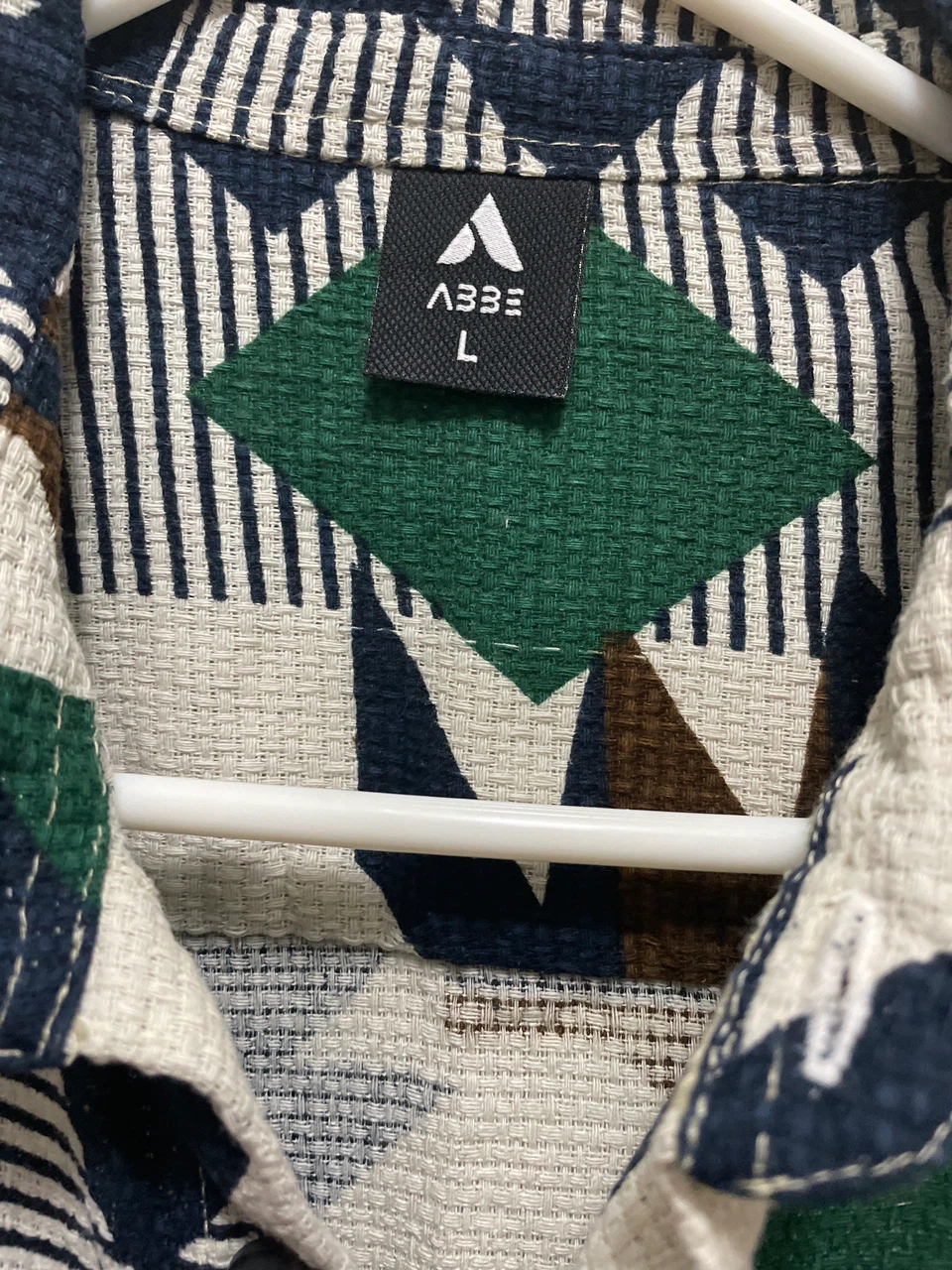ABBE Geometric Print Shirt - Size Large - photo 2