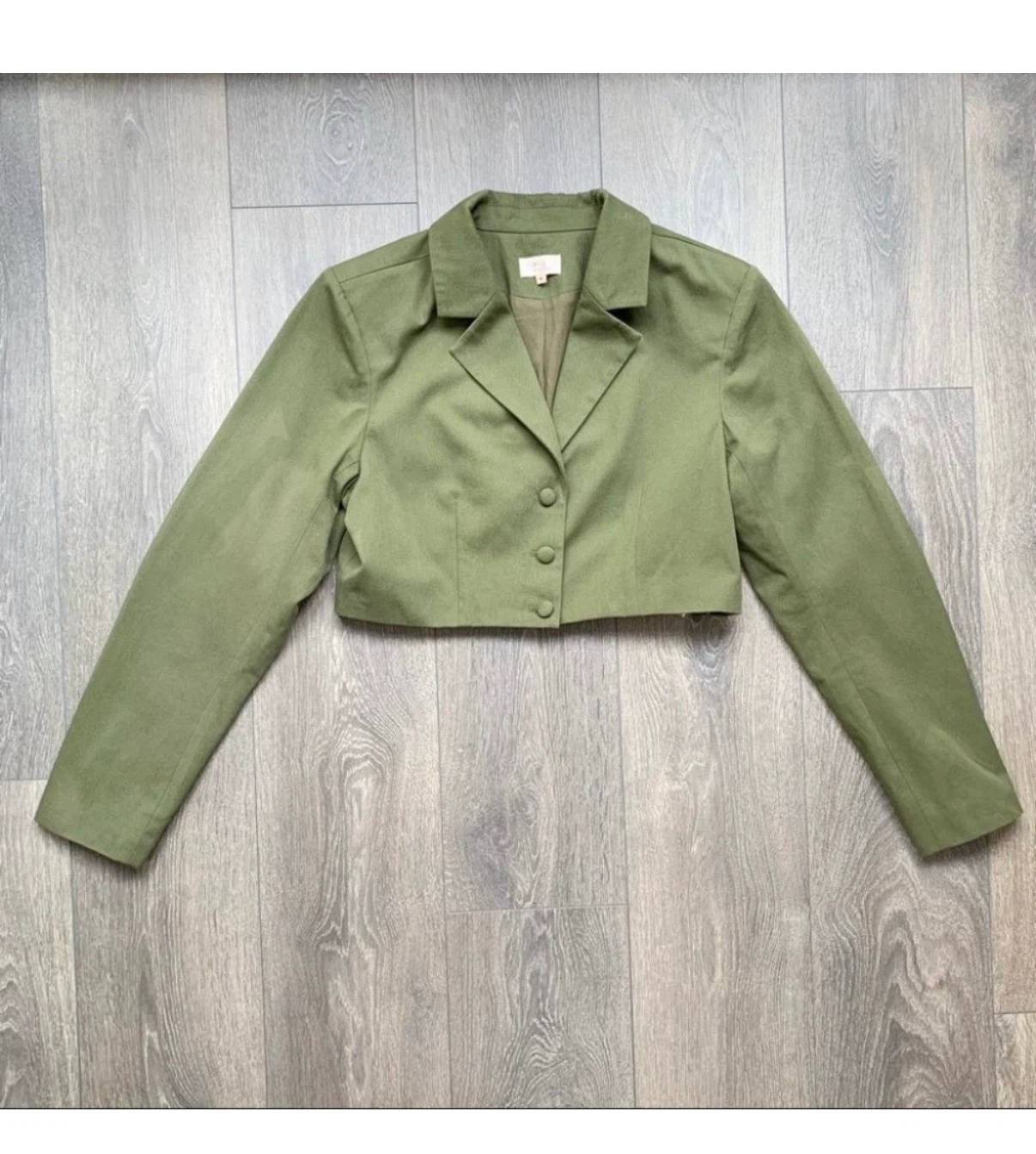 Revolve Camila Coelho Olive Cropped Blazer M - photo 3