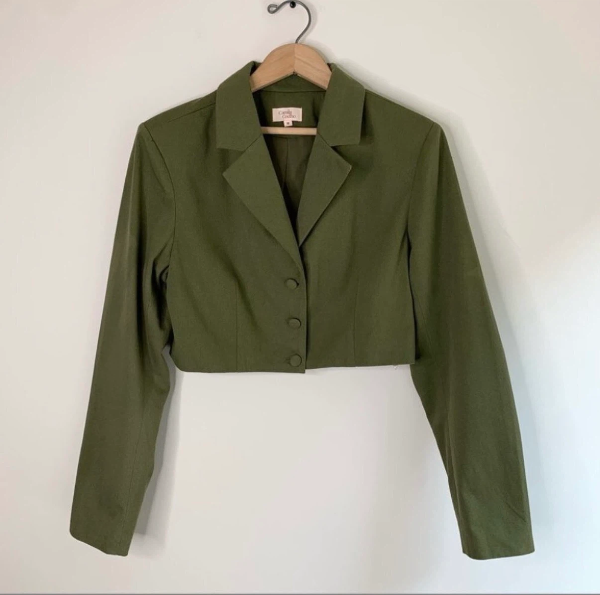 Revolve Camila Coelho Olive Cropped Blazer M - photo 4
