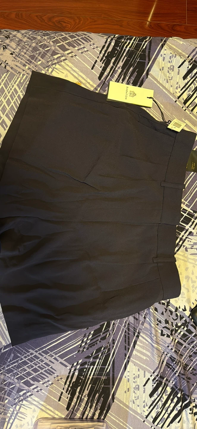 Babaton Pleated Shorts - Dark Night Navy - Size 10 - photo 2