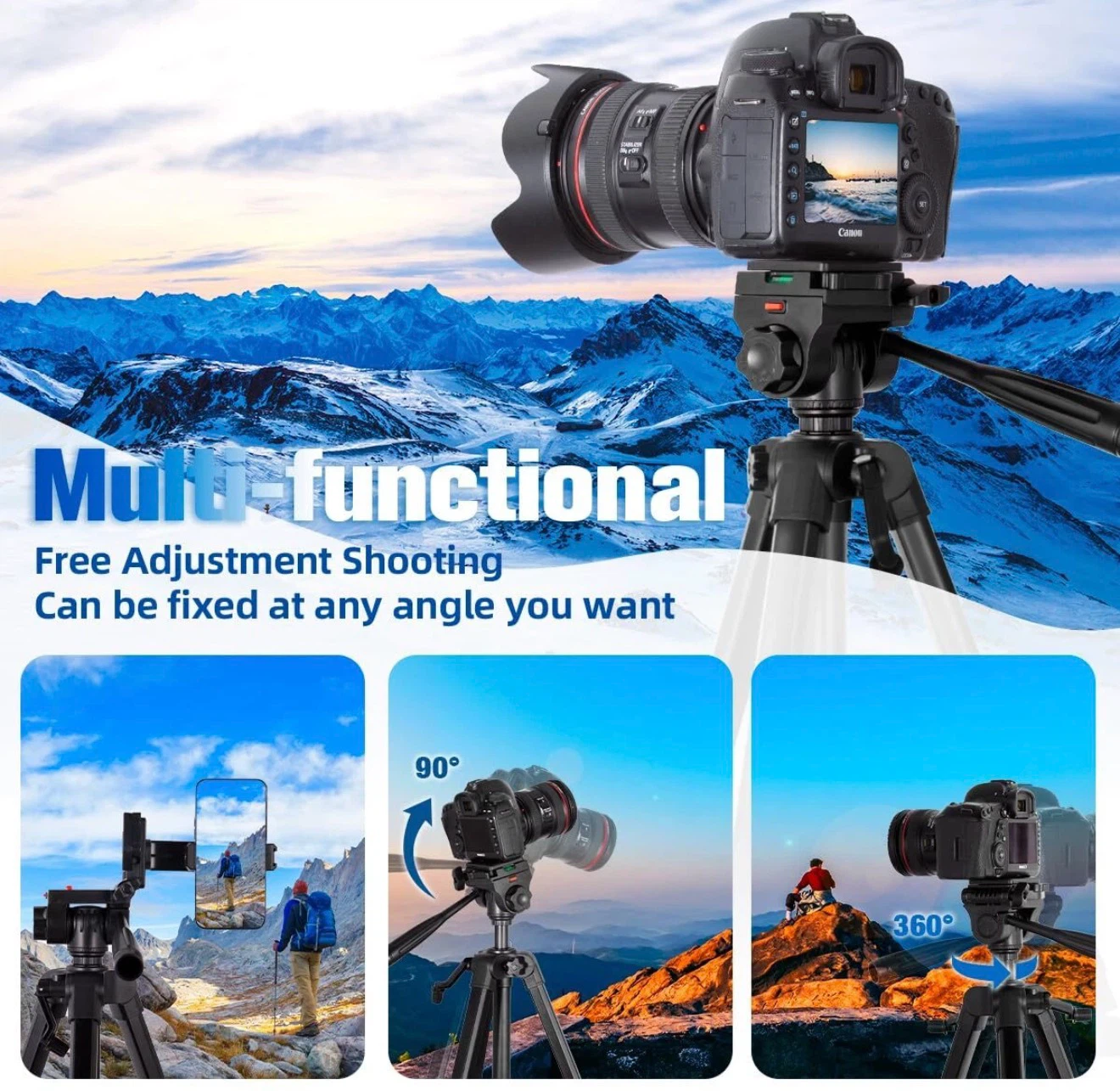 Arsoer-006 Camera Tripod with Phone Mount - photo 3