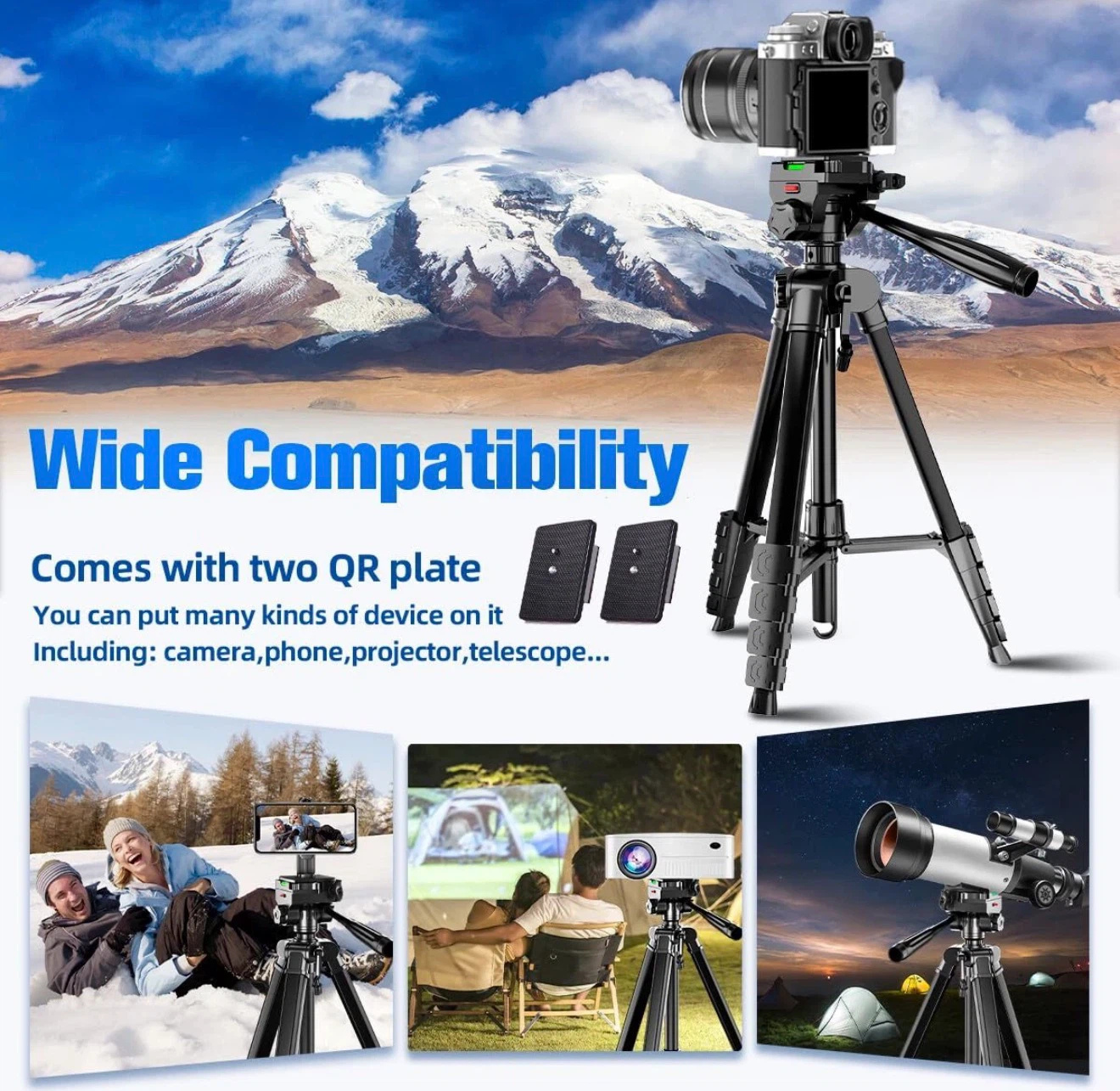 Arsoer-006 Camera Tripod with Phone Mount - photo 5