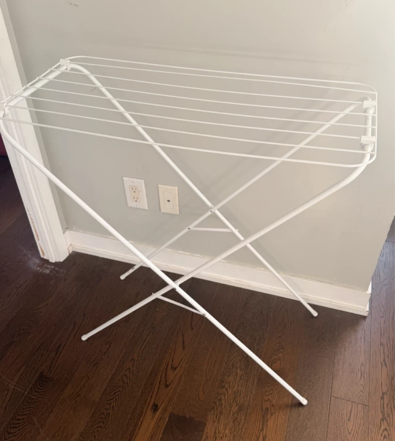 White Metal Laundry Drying Rack