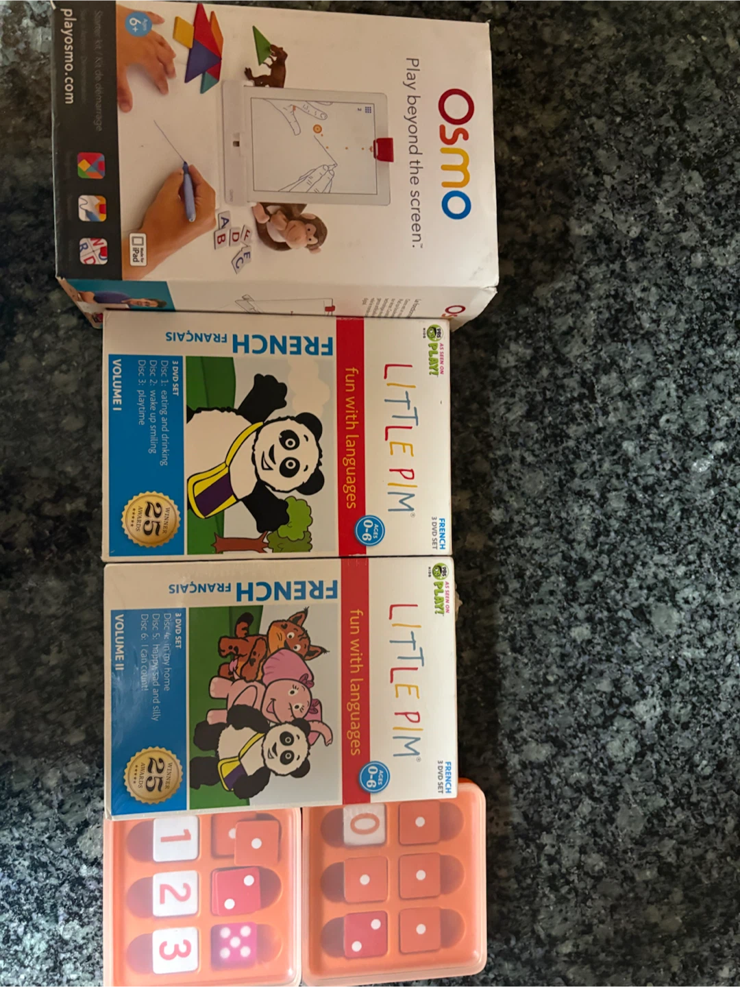 Osmo Starter Kit and Little Pim French DVD Set