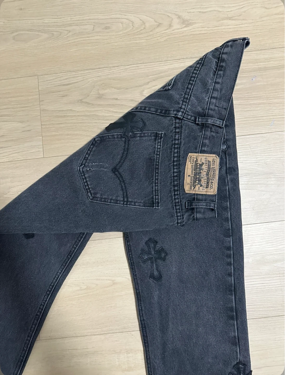 Chrome Hearts x Levi's 550 Black Denim Jeans - photo 3