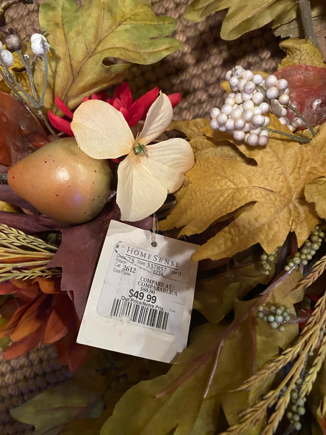 Homesense Autumn Floral Wreath - photo 2