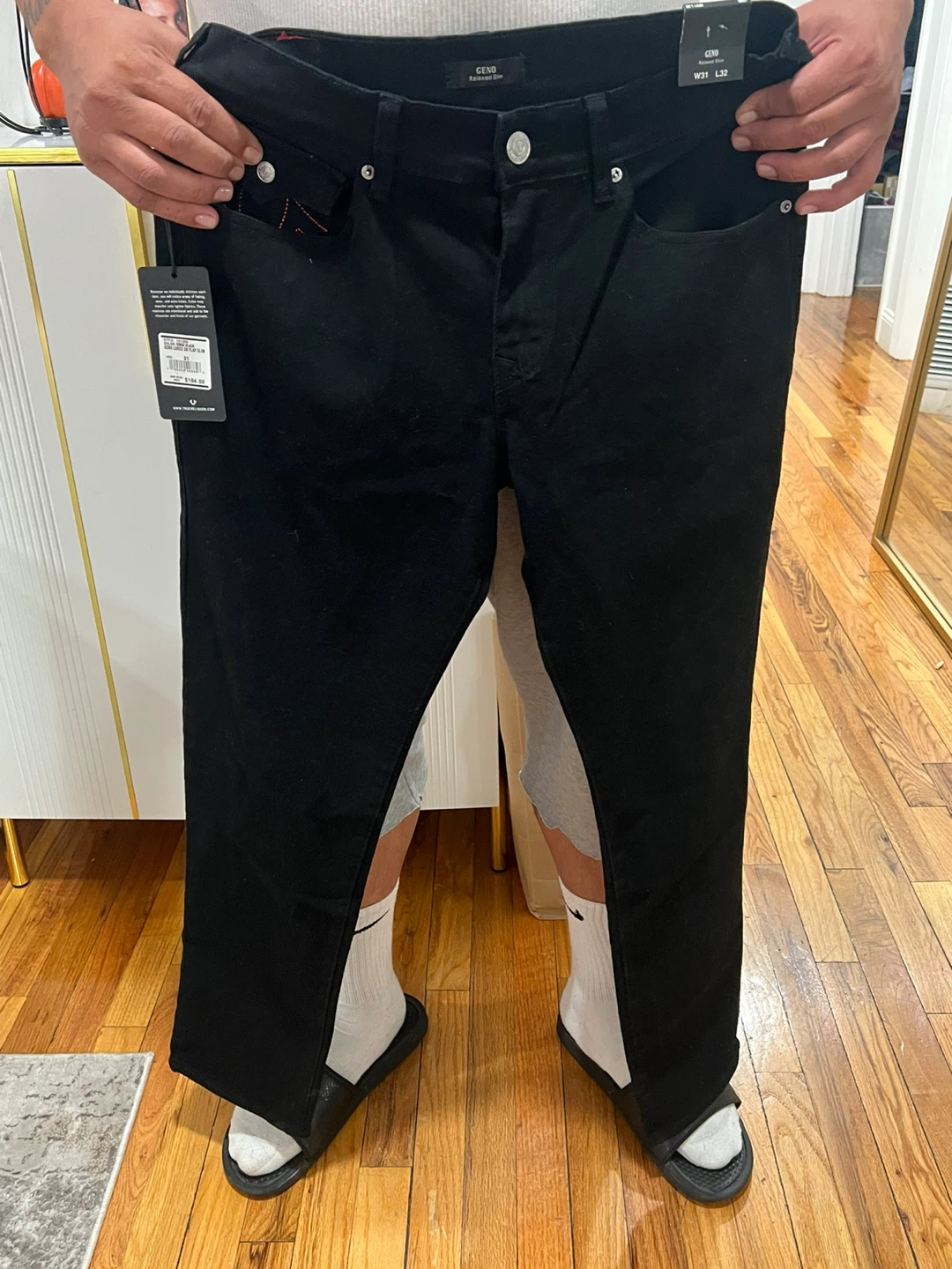 True Religion Geno Slim Jeans Rinse Black Size 31x32