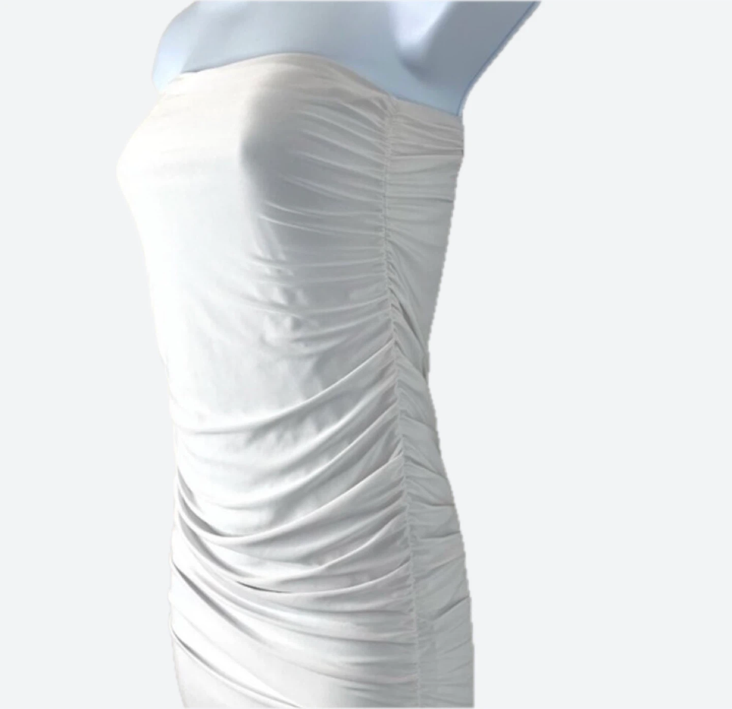 PLT Strapless ruched Midi Dress - photo 4