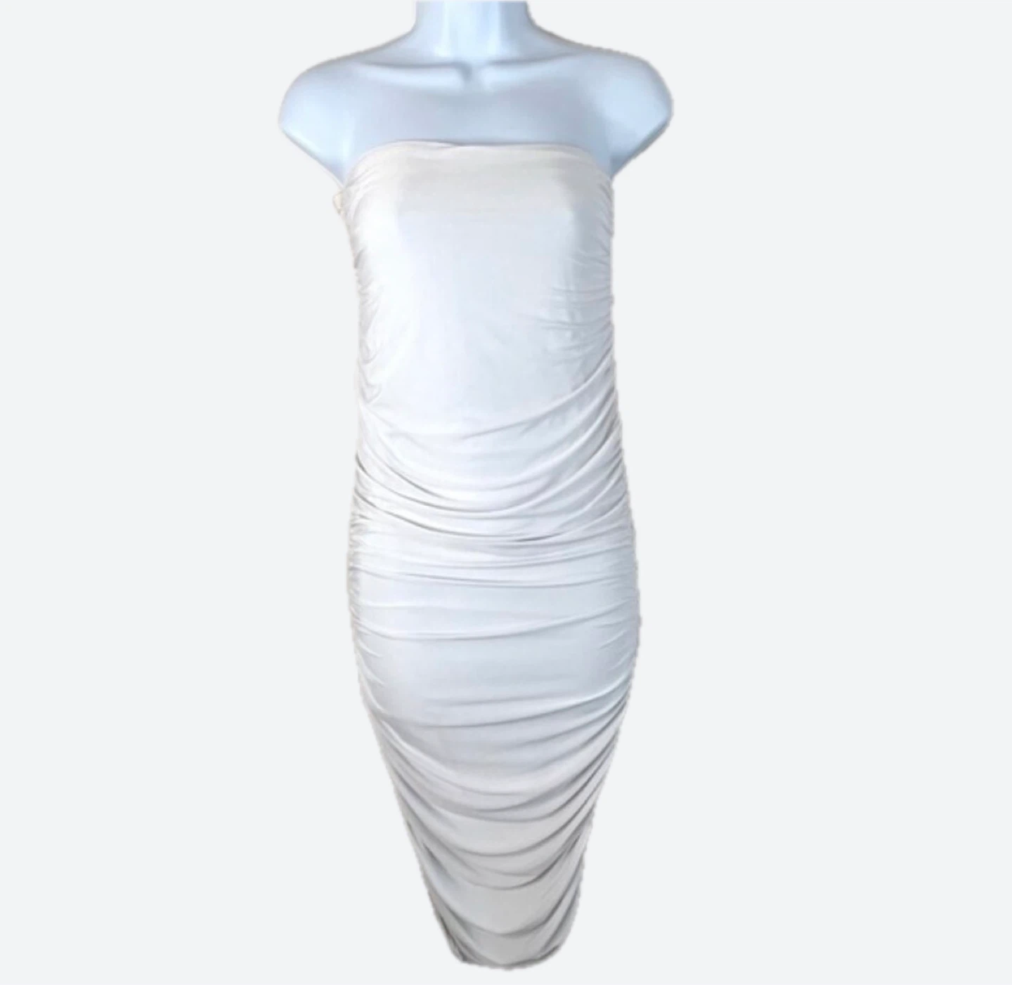 PLT Strapless ruched Midi Dress - photo 5