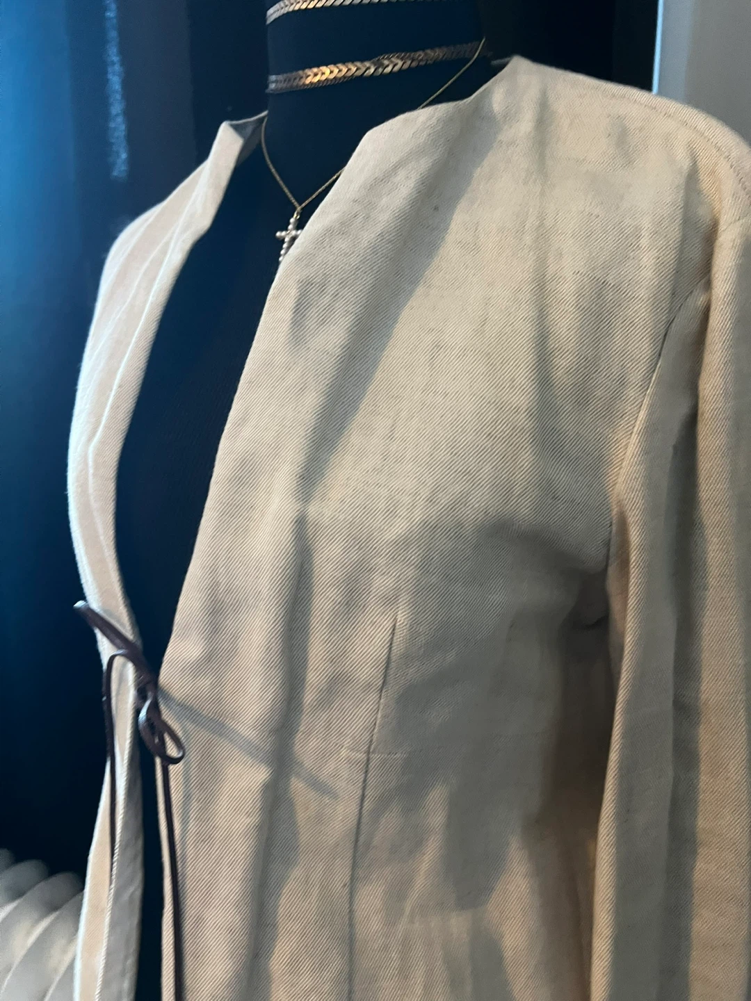 Zara Beige Tie-Front Blazer - photo 3