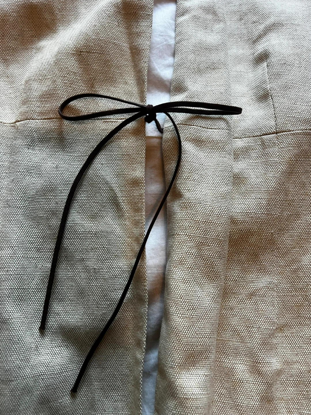 Zara Beige Tie-Front Blazer - photo 5