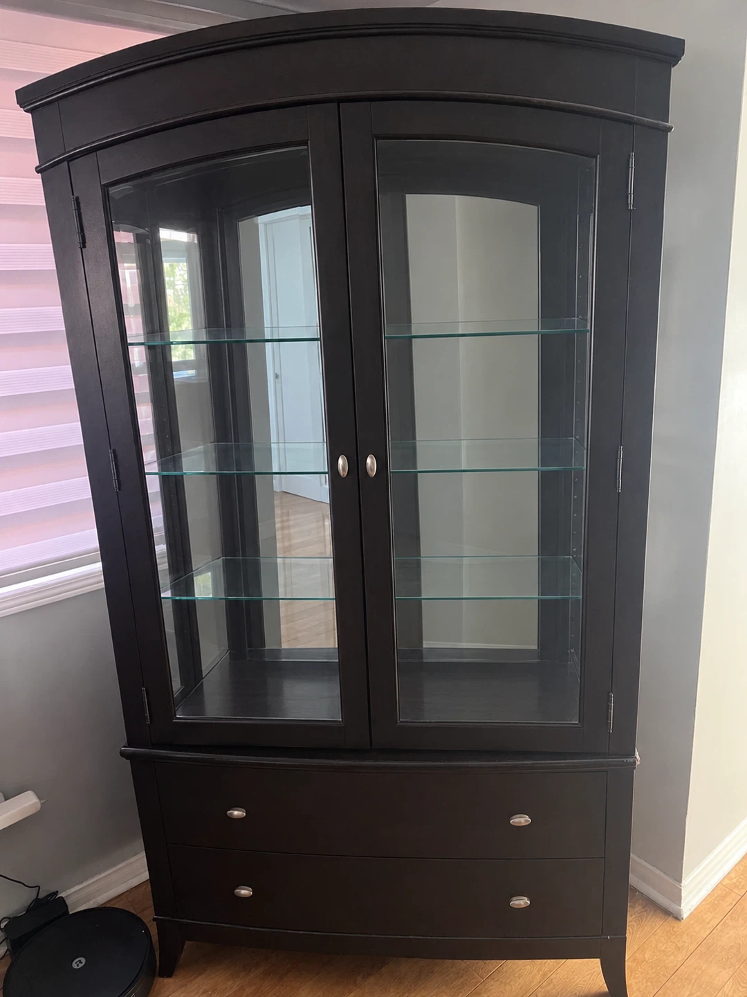 Mahogany Corner Curio Cabinet