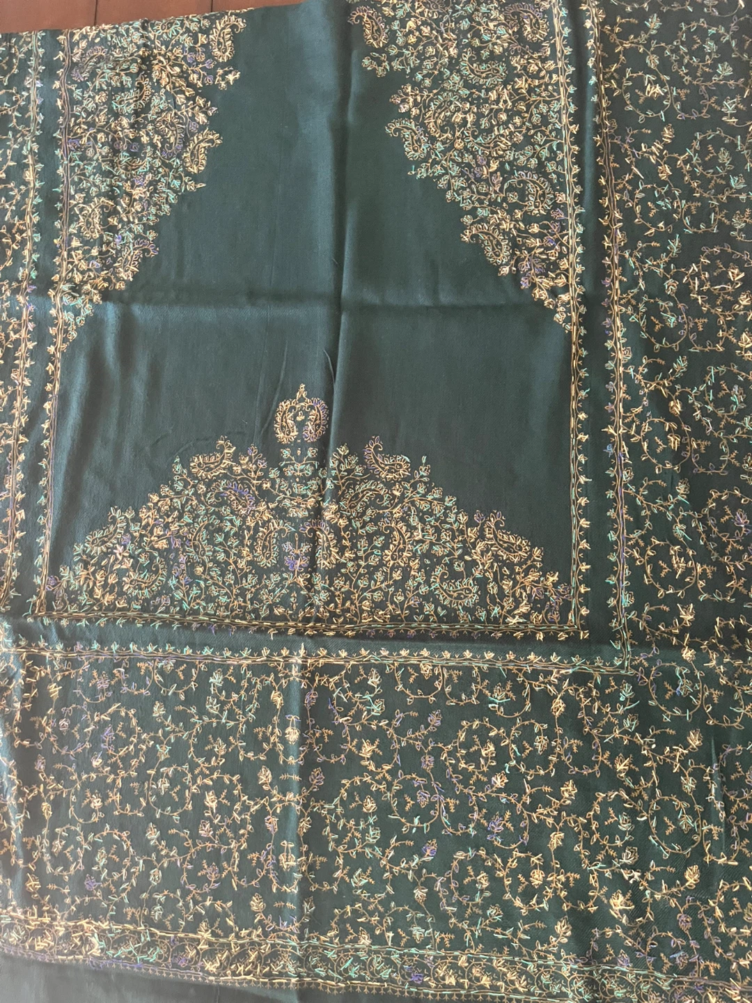 scarfs hand Embroidered and block printing aPashmina Shawl