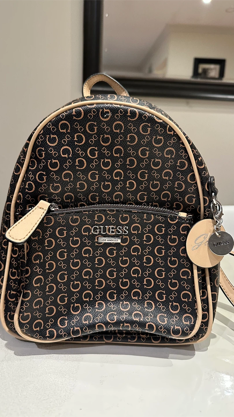 Guess Monogram Logo Mini Backpack
