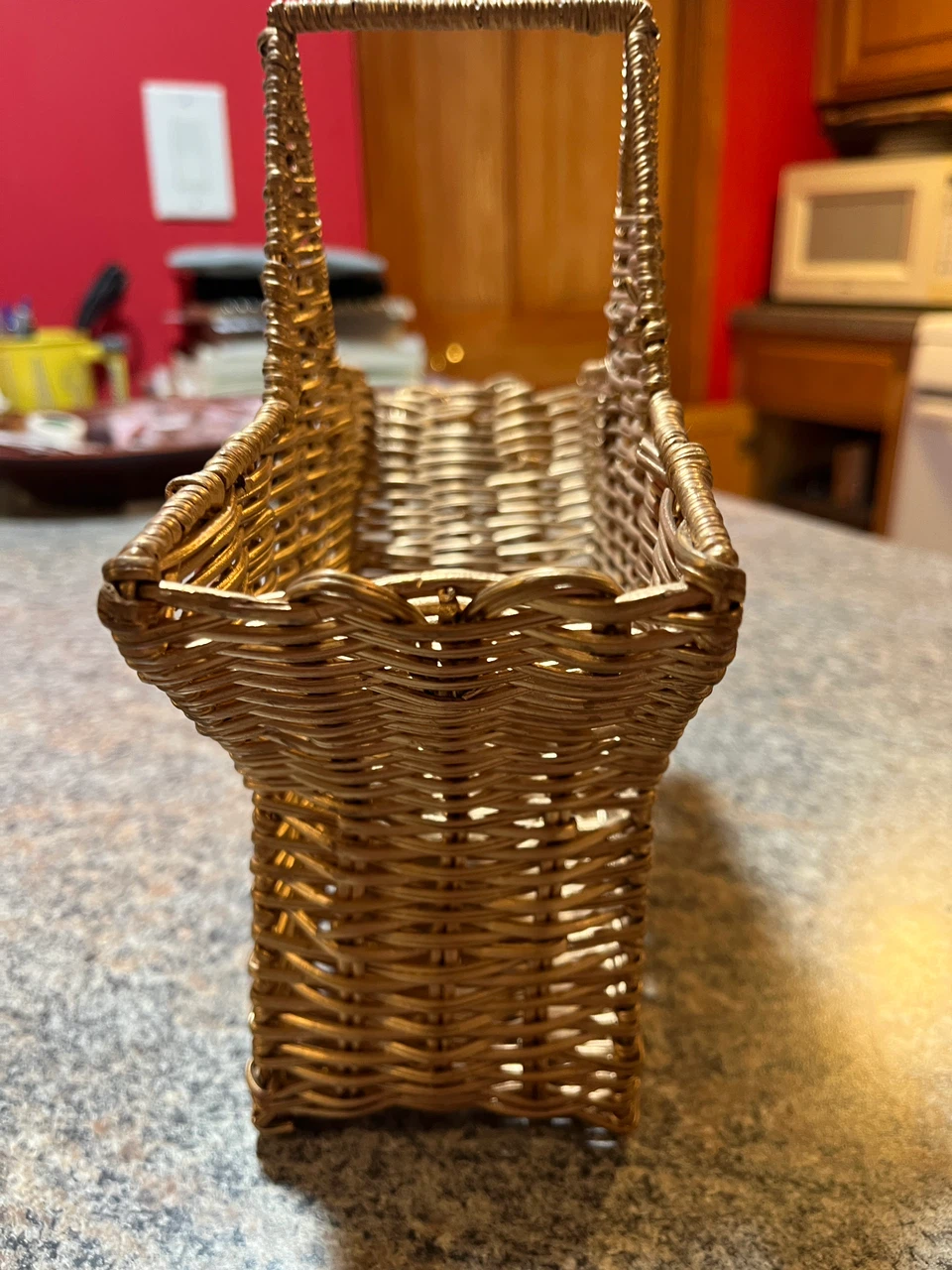 Gold Star Wicker Basket 9”by9”