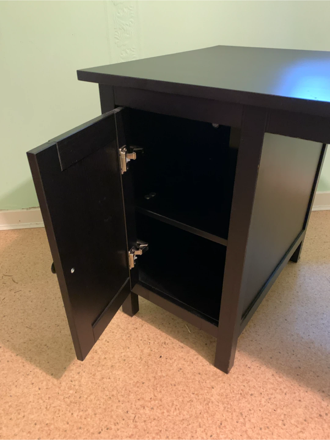 Black Wooden Writing Desk with Drawers and Storage - photo 3