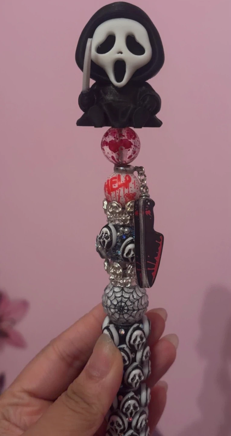 Scream Ghostface beaded pen
