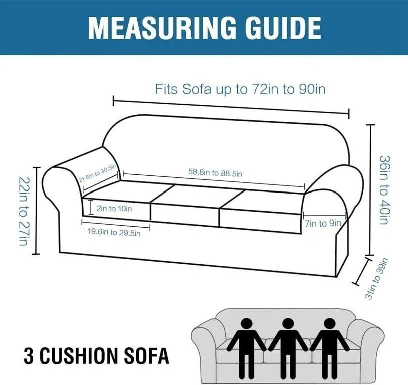 3-Seater Velvet Sofa Cover - Beige - photo 2
