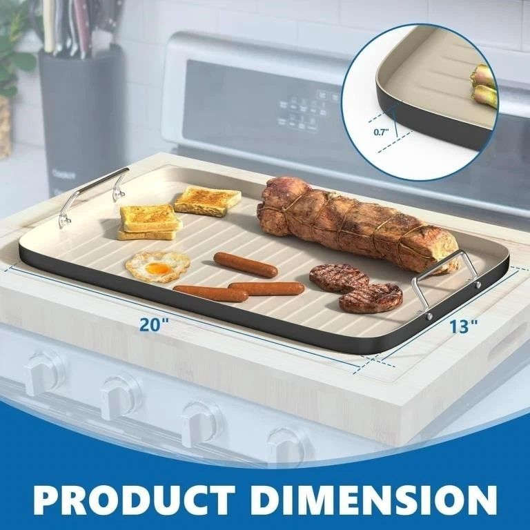 Large Non-Stick Stovetop Griddle Pan