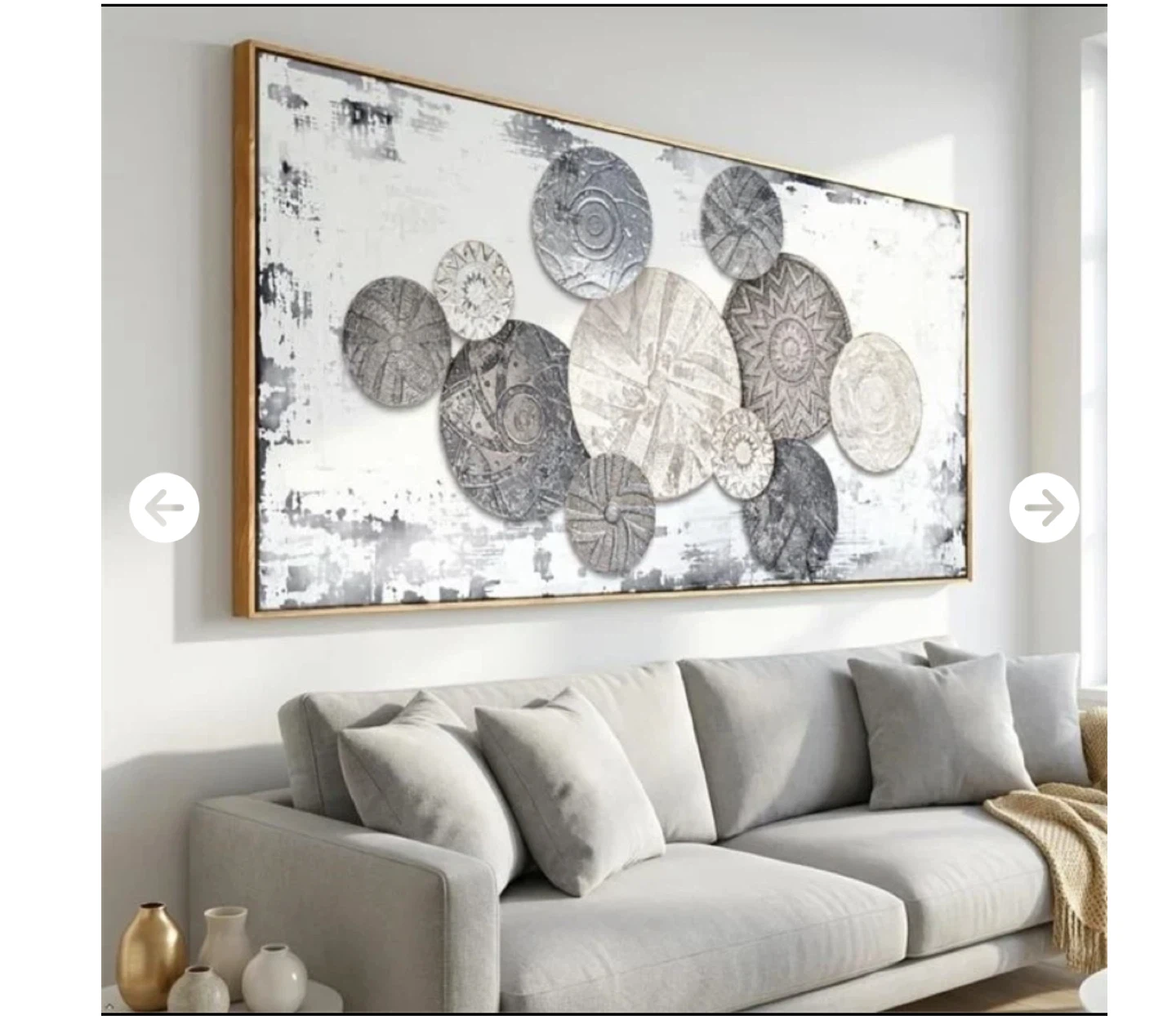 Large Textured Circular Wall Art - photo 2