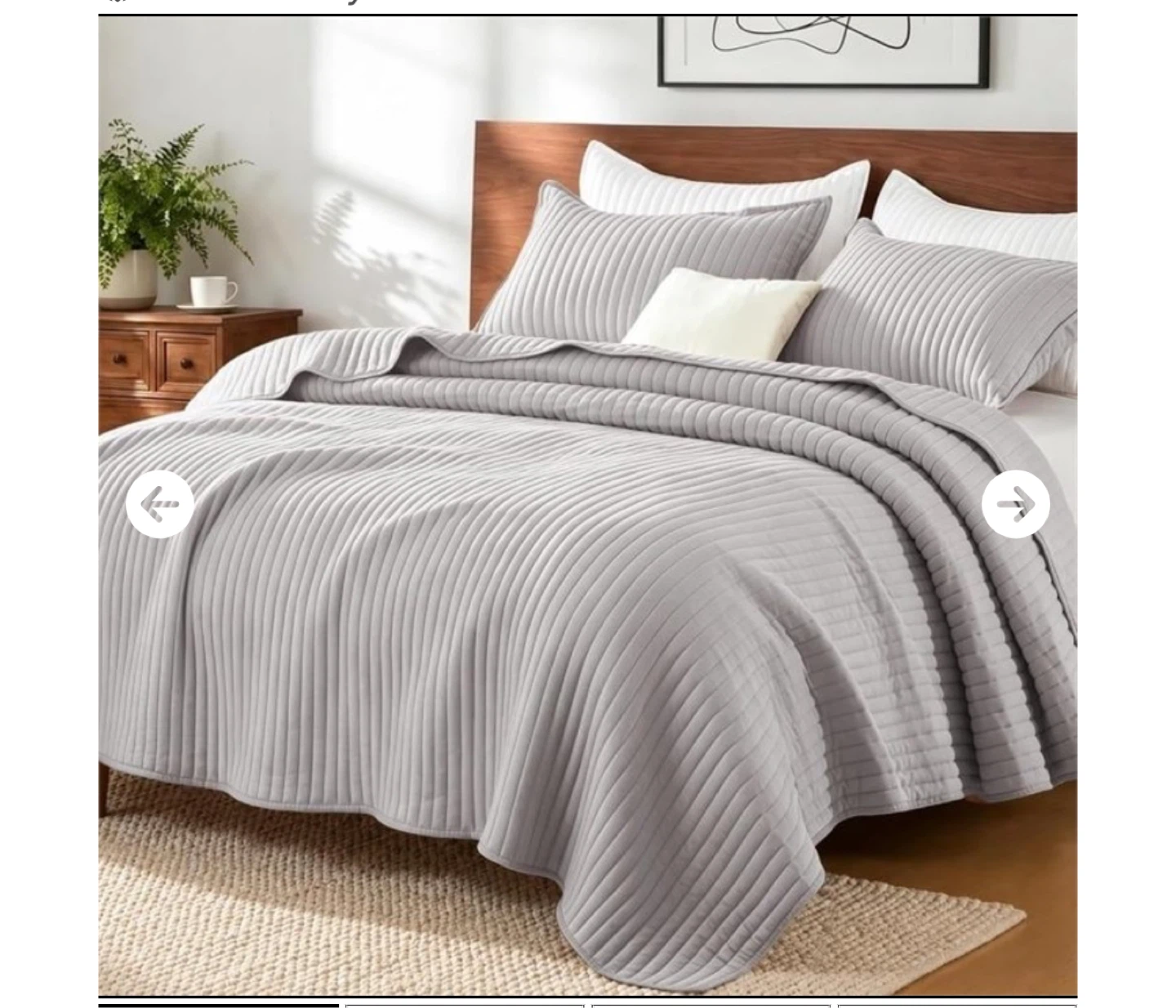 Exclusivo Stripe King Quilt Bedding Set