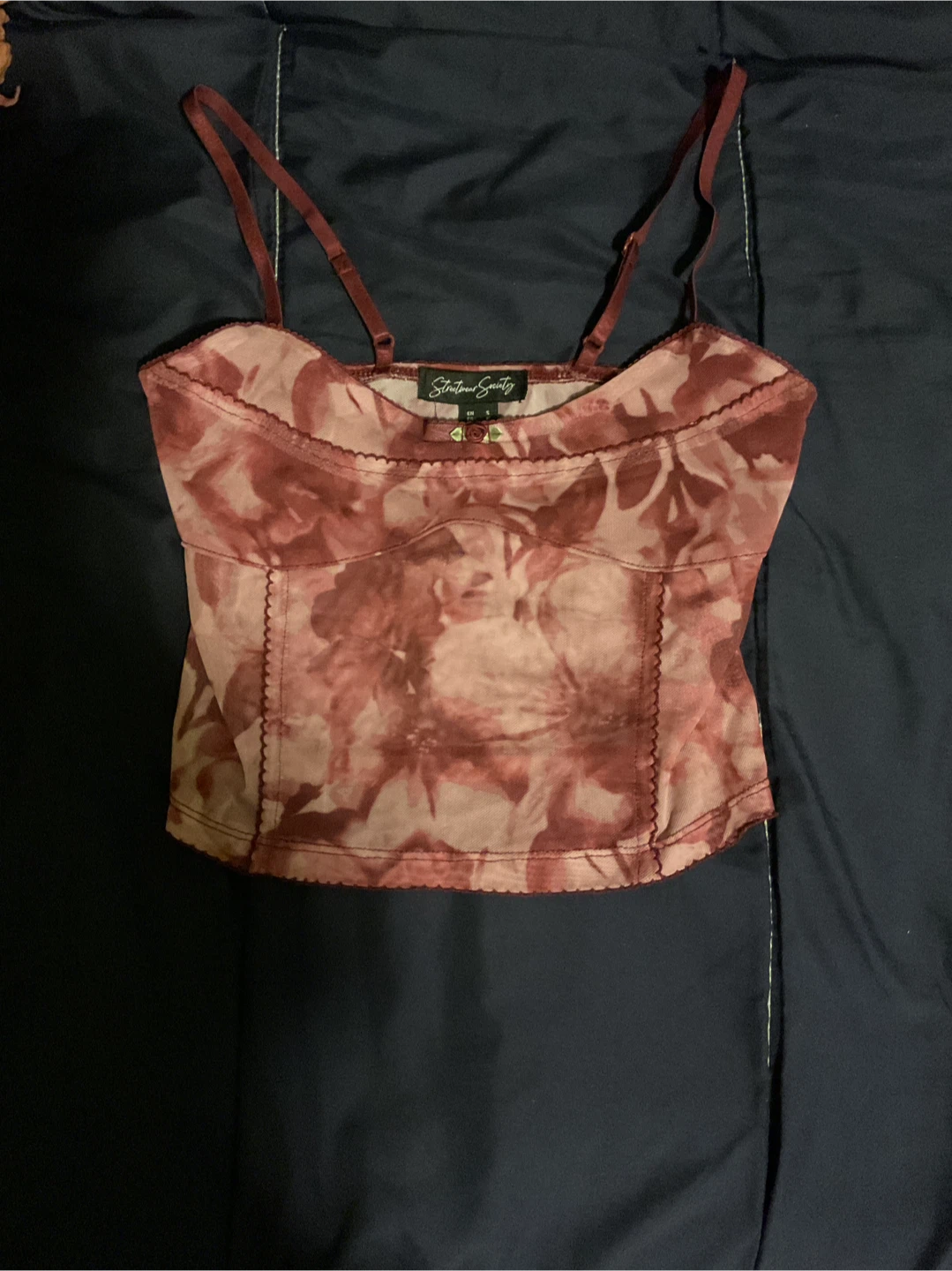 Streetwear Society Floral Mesh Corset Top