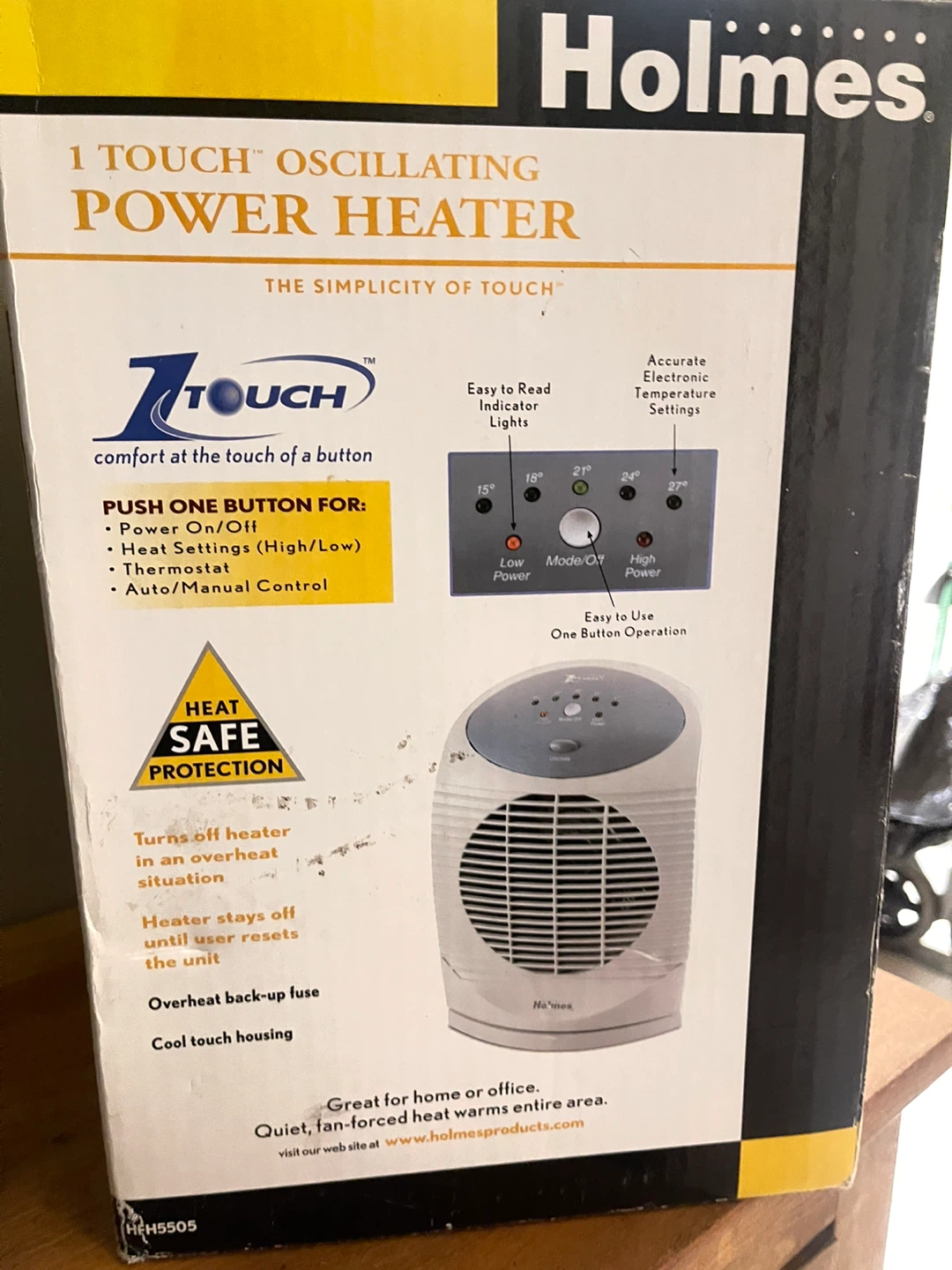 Holmes 1 Touch Oscillating Power Heater HFH5505 - photo 2
