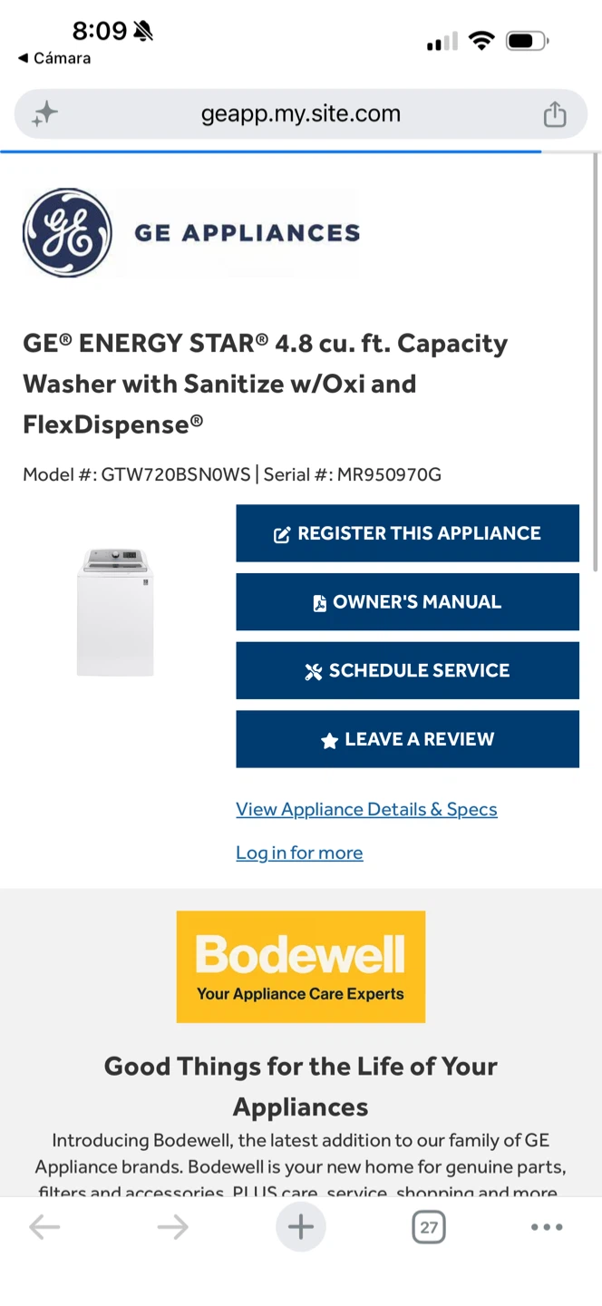 GE Energy Star 4.8 cu. ft. Top Load Washer - photo 4