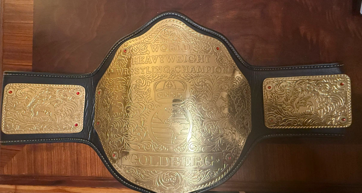 Goldberg Signed World Heavyweight Championship Belt - photo 3