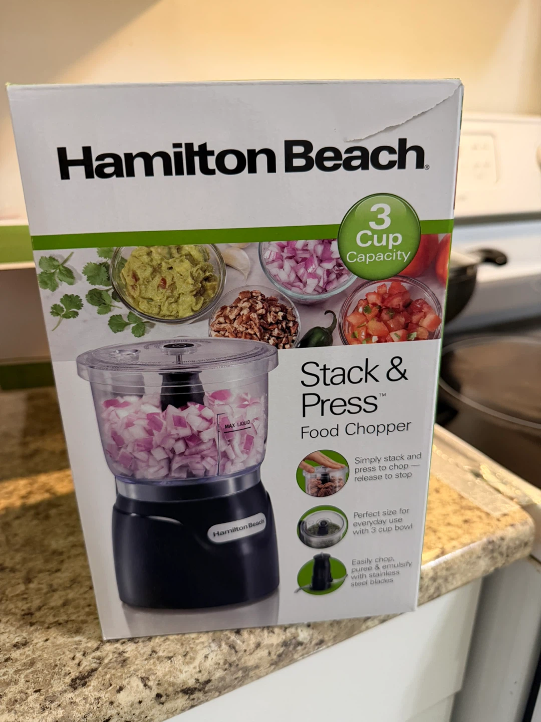 Hamilton Beach Stack & Press Food Chopper