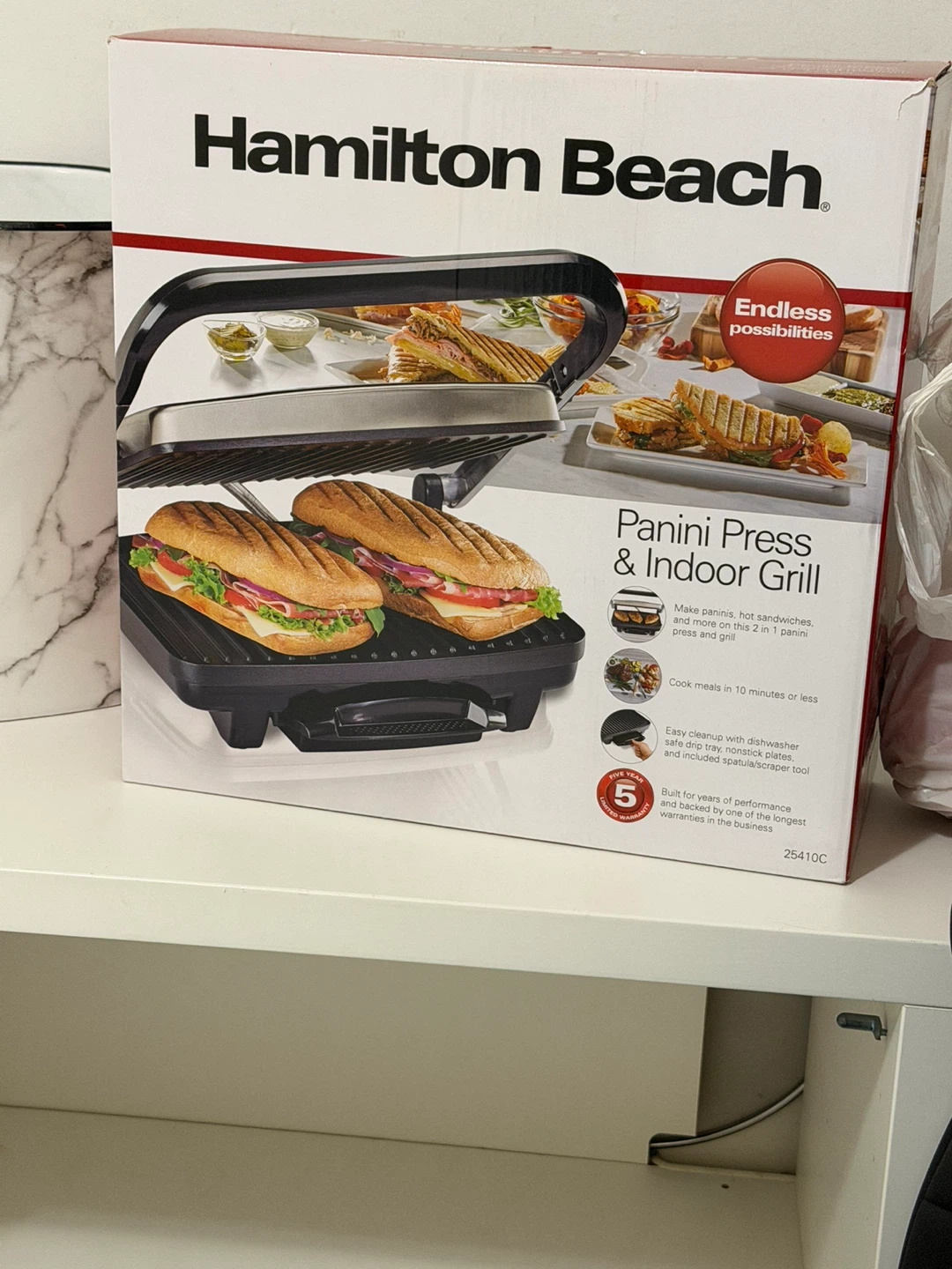 Hamilton Beach Panini Press and Indoor Grill 25410C - photo 2