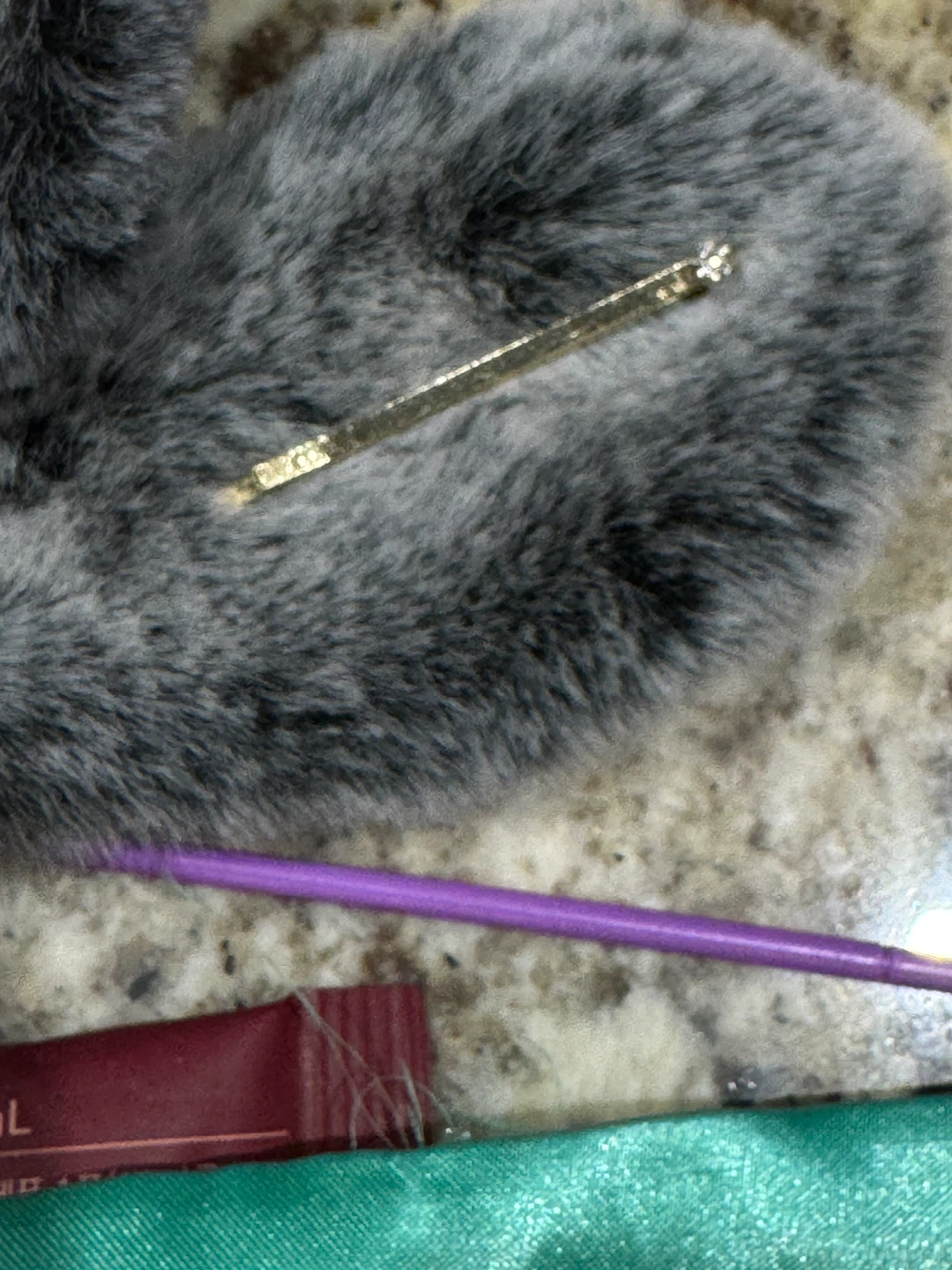 White Gemstone hair clip shinningest crystal - photo 2