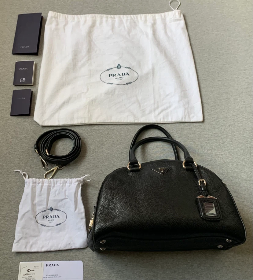 Prada Vitello Phenix Bauletto Handbag