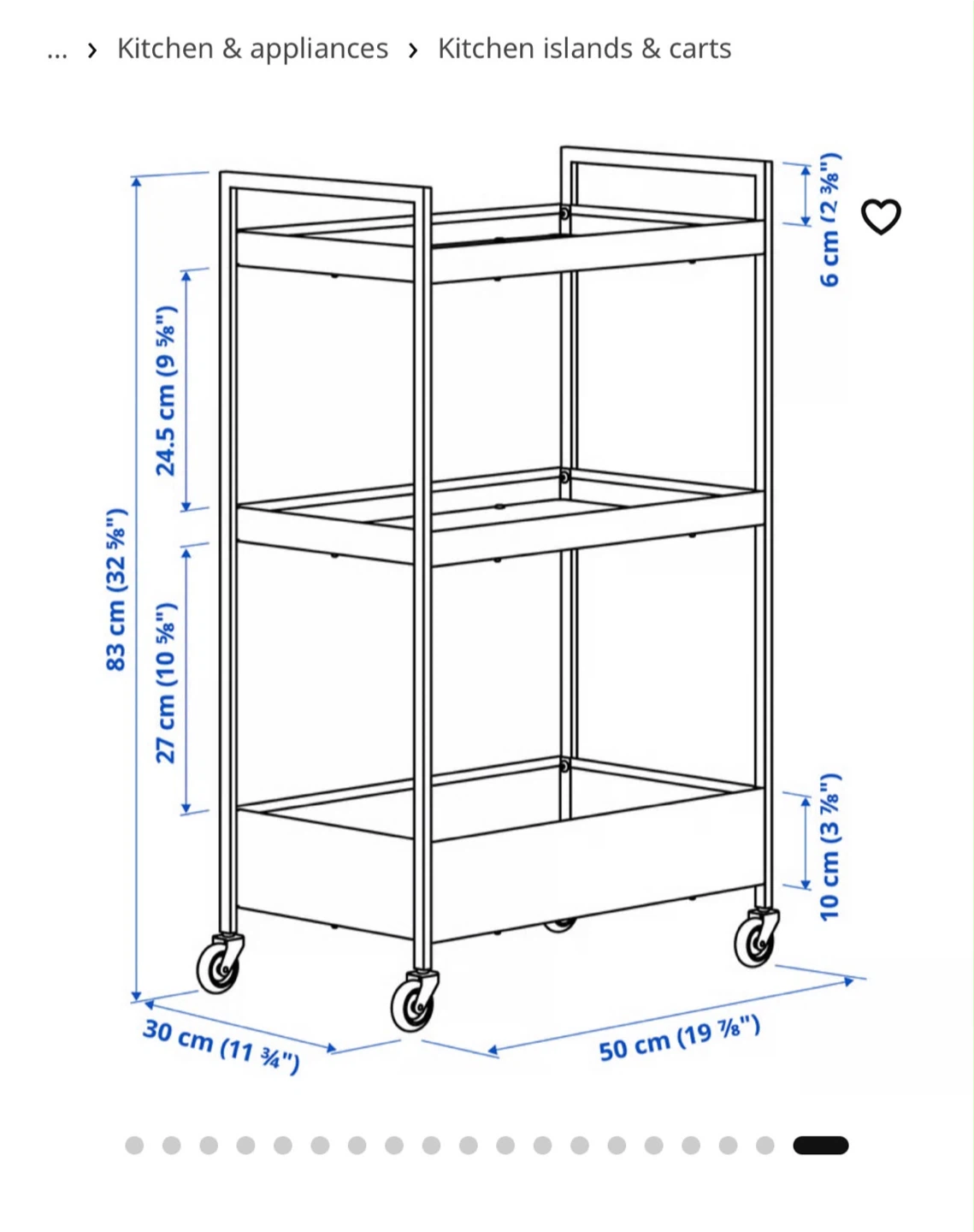 3-Tier Kitchen Cart - photo 2