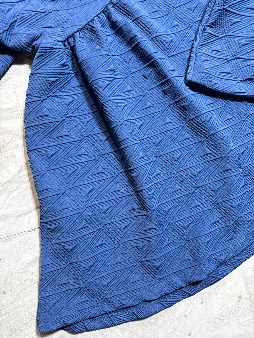 Free people Blue Textured Puff Sleeve Blouse - photo 4